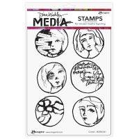 Circled Dina Wakley Media Cling Stamps (MDR81241)