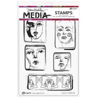 Squared Dina Wakley Media Cling Stamps (MDR81302)