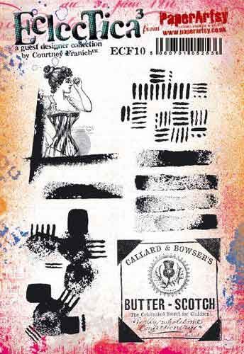 E Courtney Franich ECF10 Paperartsy a5 cling rubber stamp set