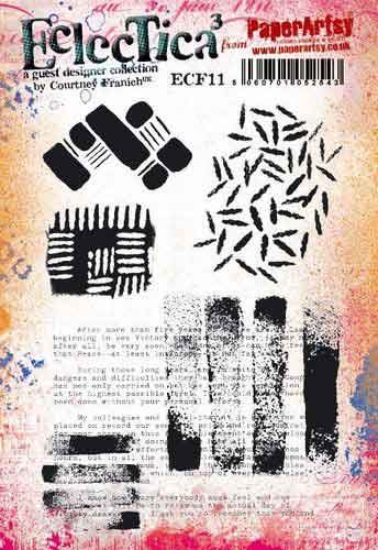 E Courtney Franich ECF11 Paperartsy a5 cling rubber stamp set