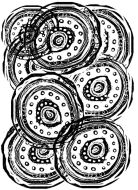 Circle Dance (CS074w) A7 polymer stamp designed by Zinski Art for Funky Fossil