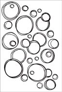 Scribble Circles (CS074u) A7 polymer stamp by Funky Fossil