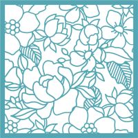 Fine Florals (ST0650) 145 mm square stencil by Funky Fossil Designs