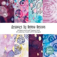 Organics 200mm square paper pad *UK ONLY* by Dellow Designs for Funky Fossil Designs (PA115)