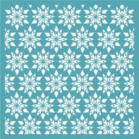 Snowflake Repeat 145mm Square Stencil By Funky Fossil Designs (ST0674)