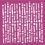 Bead Curtain 6 inch by 6 inch Stencil (ST0756) Thankful Collection by Funky Fossil Designs