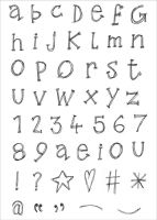 Claires Alphabet (CS0229) A5 Clear stamp set - Thankful Collection by Funky Fossil Designs