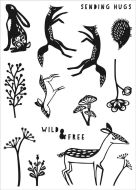 Woodcut Woodlands (CS0233) A5 Clear stamp set - Willow Tree Collection by Funky Fossil Designs