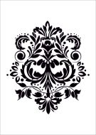 Damask A7 Polymer Stamp Set by Funky Fossil Designs (CS074a17)