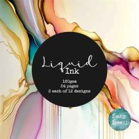 Liquid Ink Flow Collection 150mm square paper pad (PA130) by Funky Fossil Designs