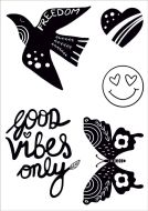 Good Vibes Only CS0213 A6 Clear Stamp by Funky Fossil Designs