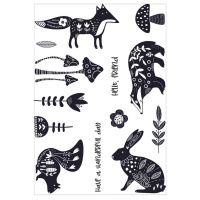 Forest Friends (CS069) A5 polymer stamp by Donna Gray for Funky Fossil Designs