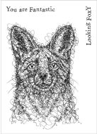 Scribble Fox a6 polymer stamp set by Funky Fossil Designs (CS0146)