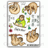 Sloths A5 Clear Stamp Set by Hobby Art (CS303D)