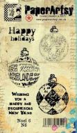 Noel Plate 6 Ink and the Dog PaperArtsy A6 Cling Rubber Stamp (N6EZ)