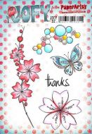 Jo Firth Young 32 (JOFY32) PaperArtsy A5 sized Cling Rubber Stamp Set