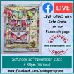 Kate Crane Facebook Live demo - 12 November 2022 (4.30pm)