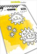 Sunflower Doodles by Kate Crane  Cling Stamp A6 for Carabelle Studio (SA60399)