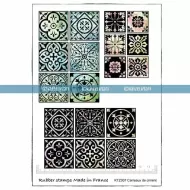 Cement tiles (KTZ307) A5 Unmounted Rubber Stamps by Katzelkraft