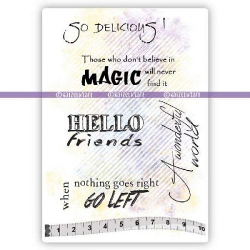 English Quotes (KTZ139) A6 Unmounted Rubber Stamp Set by Katzelkraft