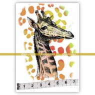 Giraffe (SOLO041) Single Unmounted Rubber Stamp by Katzelkraft