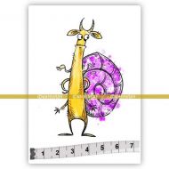 Space Snail (SOLO100) Single Unmounted Rubber Stamp by Katzelkraft