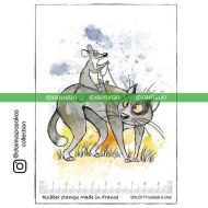 Ballade a chat (SOLO177) Single Unmounted Rubber Stamp by Katzelkraft