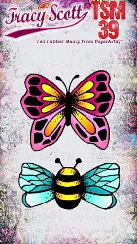 Tracy Scott 39 (TSM39) PaperArtsy credit card sized cling rubber stamp