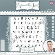 Industrial Blueprint Simple Alphabet - Phill Martin Cling Rubber Stamps (SYCL0013)