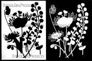 Imaginary Botanical Mask Stencil (L911) designed by Rae Missigman for StencilGirl (9 inch by 12 inch)