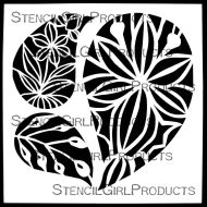Paisley Botanical Lines Stencil (S904) designed by Jennifer Evans for StencilGirl (6 inch by 6 inch)