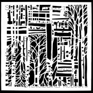 Twisted Forest Stencil (S914) designed by Cynthia Silveri for StencilGirl (6 inch by 6 inch)