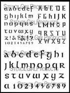 Celtic Alphabet Stencil (L765) designed by Valerie Sjodin for StencilGirl (9 inch by 12 inch)
