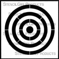 Bullseye Stencil (S405) designed by Mary Beth Shaw for StencilGirl (6 inch by 6 inch)