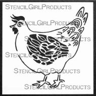 Farmhouse Chicken Stencil (S359) designed by Cathy Nichols for StencilGirl (6 inch by 6 inch)
