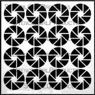Grindstones C Small Stencil (S423) designed by Andrew Borloz for StencilGirl (6 inch by 6 inch)