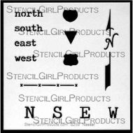 Map Symbols Stencil (S259) designed by Mary C. Nasser for StencilGirl (6 inch by 6 inch)