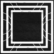 Nested Squares Open Stencil (S348) designed by Carol Wiebe for StencilGirl (6 inch by 6 inch)