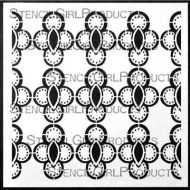 Ornamental Circle Cluster Screen Stencil (S336) designed by Gwen Lafleur for StencilGirl (6 inch by 6 inch)