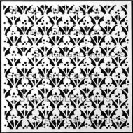 Ornamental Floral Screen Stencil (S337) designed by Gwen Lafleur for StencilGirl (6 inch by 6 inch)
