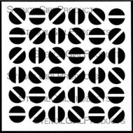 Screw Heads Small Stencil (S428) designed by Andrew Borloz for StencilGirl (6 inch by 6 inch)