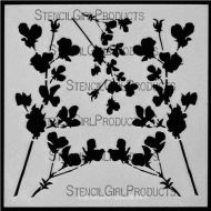 Swatton Flowers Version 1 Stencil (S078) designed by Cecilia Swatton for StencilGirl (6 inch by 6 inch)