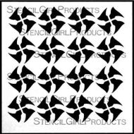 Tribal Pattern B - Twirls Stencil (S426) designed by Andrew Borloz for StencilGirl (6 inch by 6 inch)
